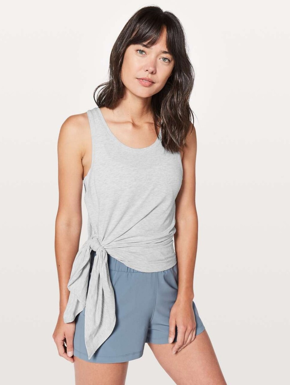 Lululemon To The Point Tank Heathered Core Ultra Light Grey